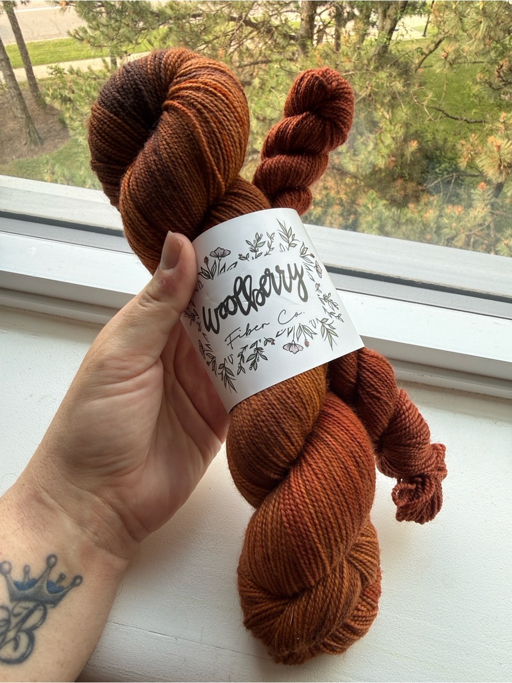Woolberry Hand-Dyed Yarn - Rustic Copper & Burnt Orange (fox fanny )